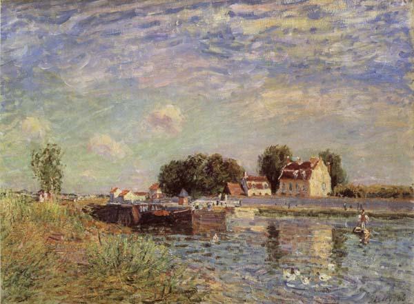 Alfred Sisley The Canal du Loing at St-Mammes oil painting picture
